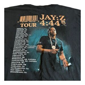 Jay-Z 4:44 Vic Mensa Tour 2017 Black 2XL T-Shirt Delta Black Rap Concert Tour